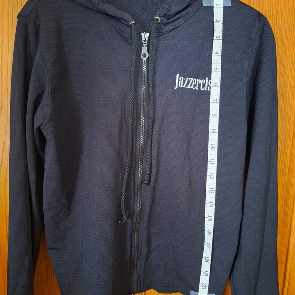 Retro Jazzercise Mesh Black Jacket Size Small - Picture 4 of 6